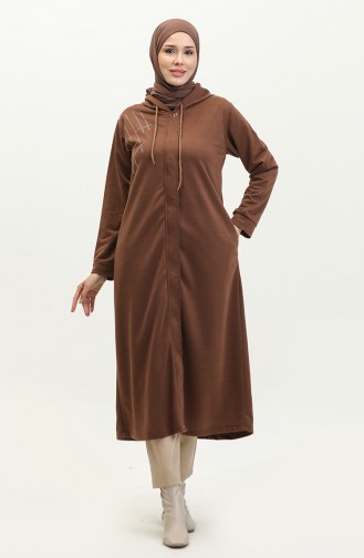 Women`s Stone Detailed Cape 6504-01 Brown 6504-01