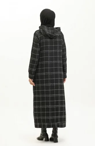 Robe A Capuche Tweed 0284-01 Noir 0284-01