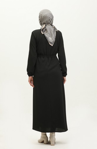 Robe Taille Froncee 0287-03 Noir 0287-03