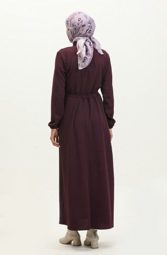 Gathered Waist Dress 0287-04 Purple 0287-04