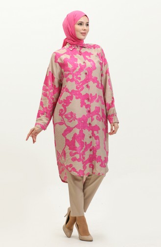 Patterned Printed Tunic 24y9033-01 Fuchsia Mink 24Y9033-01