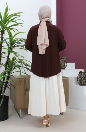 Plus Size Stone Sandy Shirt 3600-01 Brown 3600-01