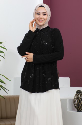 Plus Size Stone Sandy Shirt 3600-08 Black 3600-08