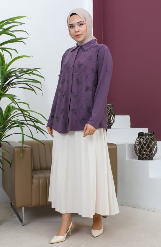 Plus Size Stone Sandy Shirt 3600-09 Lilac 3600-09