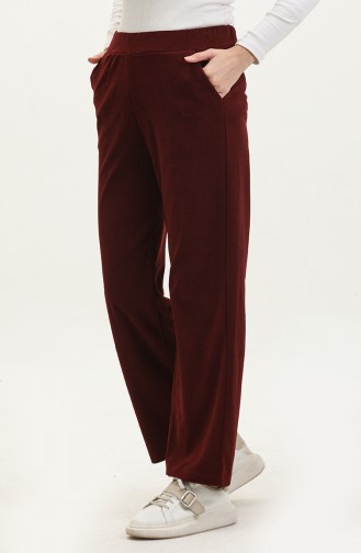 Pantalon Large Velours 77602-03 Rouge Claret 77602-03