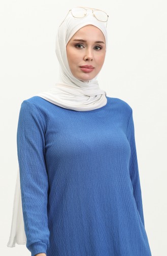 Bürümcük Kumaş Tunik Pantolon İkili Takım 20011-02 Saks