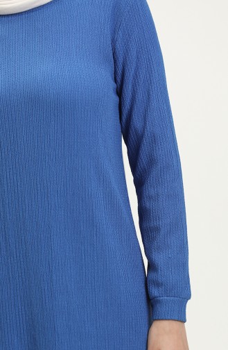 برومجوك - بدلة مزدوجة من القماش تونيك وبنطال 20011-02 لون أزرق 20011-02