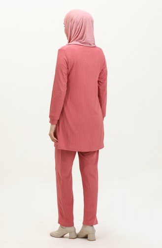 Crepe Material Two Piece Suit 20011-04 Pink 20011-04