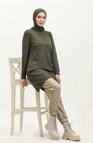 Viscose Tunic 9070-01 Khaki 9070-01