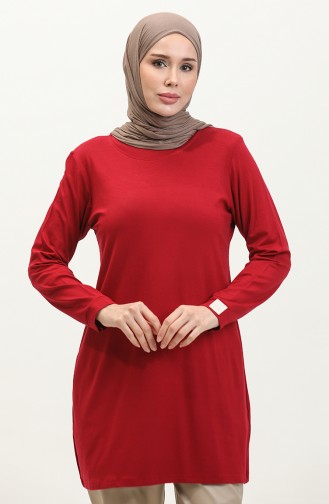 Viscose Tunic 9070-02 Claret Red 9070-02