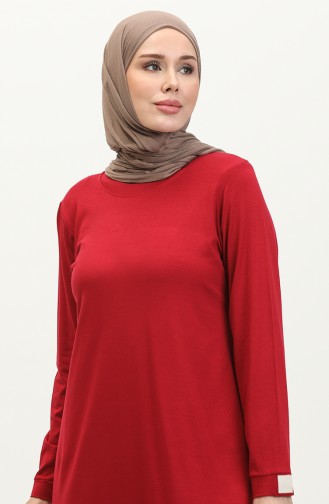 Viscose Tunic 9070-02 Claret Red 9070-02