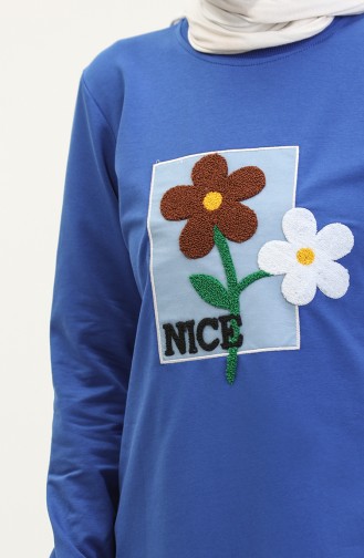 Tunika Mit Gänseblümchen-Stickerei 9116-04 Saks 9116-04