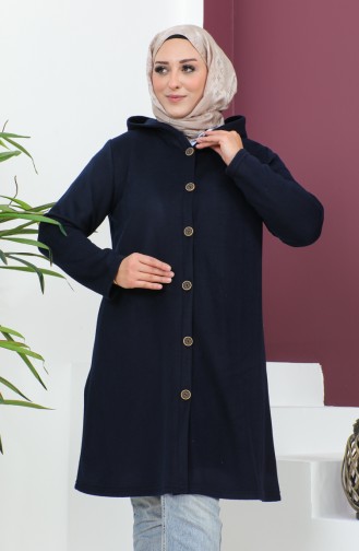 Große Kapuzenjacke 6015-02 Marineblau 6015-02