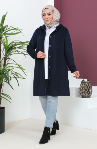 Große Kapuzenjacke 6015-02 Marineblau 6015-02