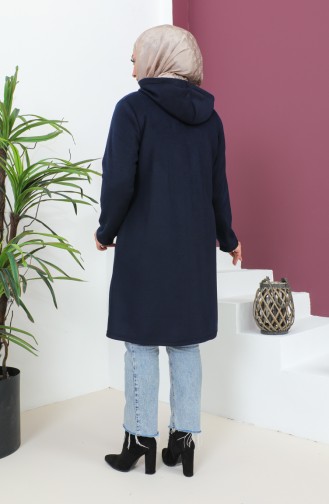 Große Kapuzenjacke 6015-02 Marineblau 6015-02