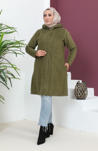 Hooded Plus Size Jacket 6015-05 Khaki 6015-05