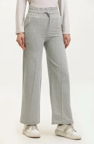 Jogginghose Mit Hoher Taille Und Taschen 20011-02 Grau 20011-02