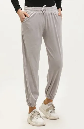 Jogginghose Aus Samt Mit Taschen 20017-03 Grau 20017-03