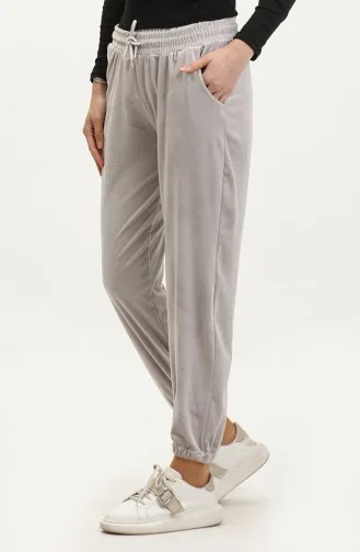 Jogginghose Aus Samt Mit Taschen 20017-03 Grau 20017-03
