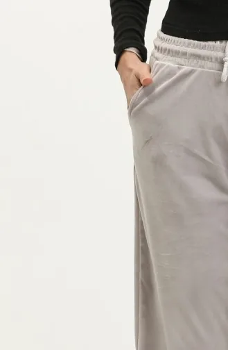 Jogginghose Aus Samt Mit Taschen 20017-03 Grau 20017-03