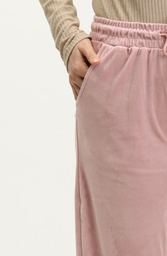 Fluwelen Joggingbroek Met Zakken 20017-06 Dusty Rose 20017-06