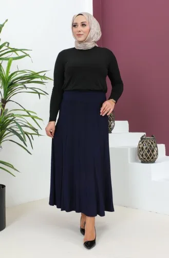 Jupe Sandy Çımalı Grande Taille 1745-01 Bleu Marine 1745-01