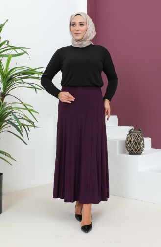Plus Size Sandy Çımalı Skirt 1745-04 Purple 1745-04