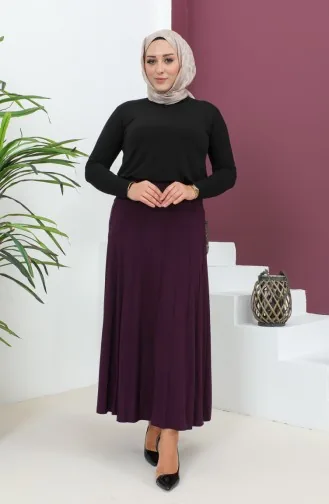 Plus Size Sandy Çımalı Skirt 1745-04 Purple 1745-04