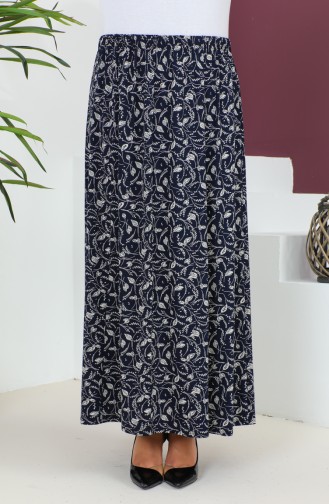 Groot Stuk Viscose Rok 4360A-01 Marineblauw 4360A-01