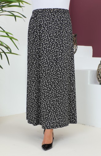 Plus Size Pieced Viscose Skirt 4360K-01 Black 4360K-01