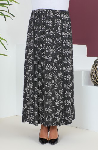 Plus Size Pieced Viscose Skirt 4360L-01 Black 4360L-01