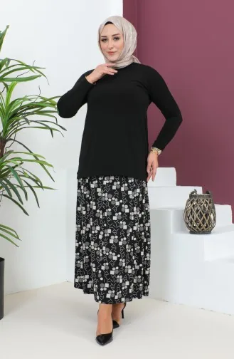Jupe Viscose Grande Taille 4360M-01 Noir 4360M-01
