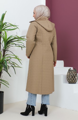 Plus Size Hooded Quilted Coat 5061-04 Mink 5061-04