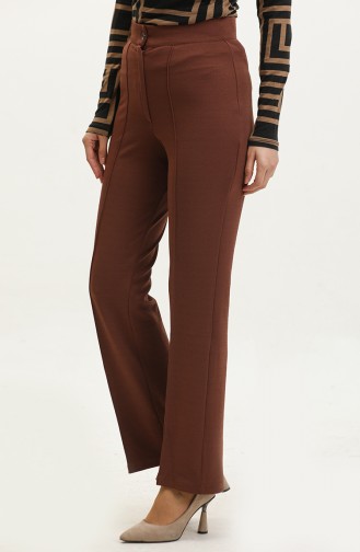 Cıma Detailed Classic Trousers 10012-01 Brown 10012-01
