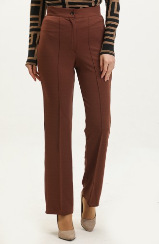 Cıma Pantalon Classique Détaillé 10012-01 Marron 10012-01