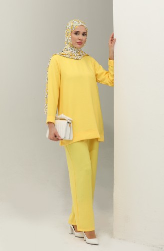 Tunic Two Piece Suit 20033-02 Yellow 20033-02