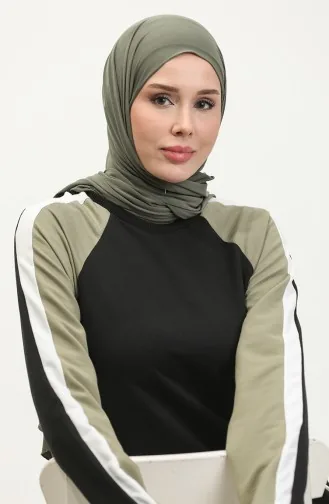 طقم رياضي ثنائي 23044-02 أسود أخضر عسكري 23044-02