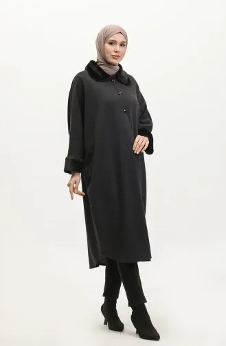 سترة بأزرار بفرو 1551-03 كحلي 1551-03