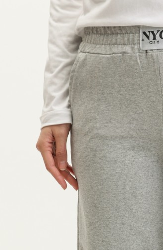 Pantalon De Jogging Elastique Avec Poches 20010-01 Gris 20010-01