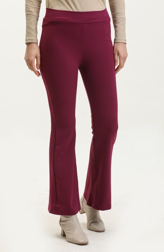 Camisole Flared Trousers 6022-02 Plum 6022-02