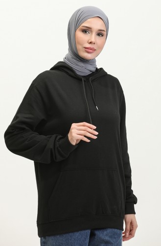 Sweatshirt Met Capuchon 20013-02 Zwart 20013-02