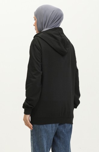 Sweatshirt Met Capuchon 20013-02 Zwart 20013-02