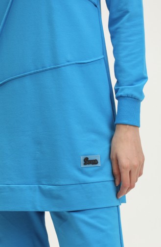 Zweifädiger Tunika-Hosen-Doppelanzug 20029-01 Blau 20029-01