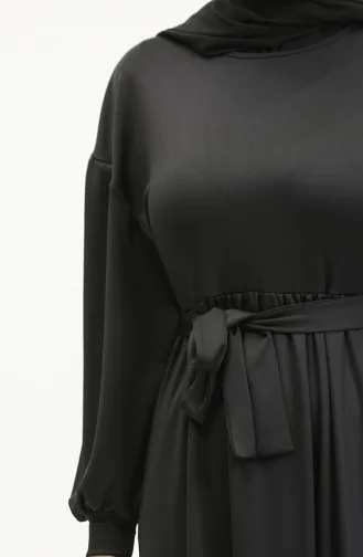 Dalgıç Kumaş Elbise 9006-01 Siyah