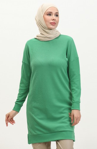 Hemdje Met Split En Gedetailleerde Tuniek 20001-04 Groen 20001-04