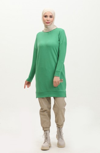 Camisole Slit Detailed Tunic 20001-04 Green 20001-04
