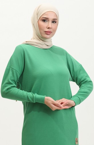 Camisole Slit Detailed Tunic 20001-04 Green 20001-04