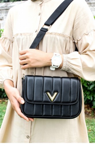 Sac à Main Pour Femme 001Ca1448 Noir 001CA1448.Siyah