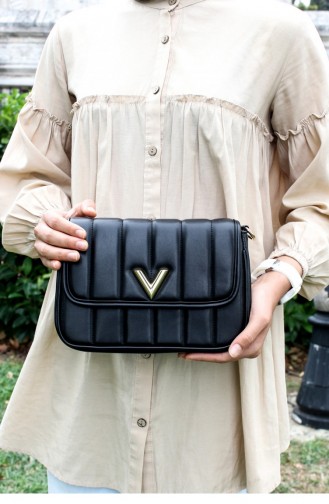 Sac à Main Pour Femme 001Ca1448 Noir 001CA1448.Siyah