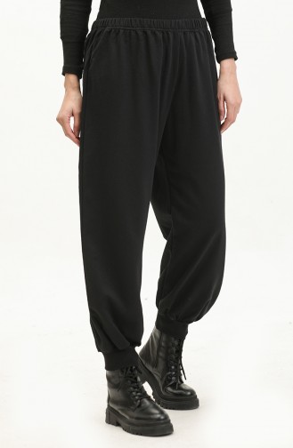 Elastic waist Sweatpants 23094-01 Black 23094-01